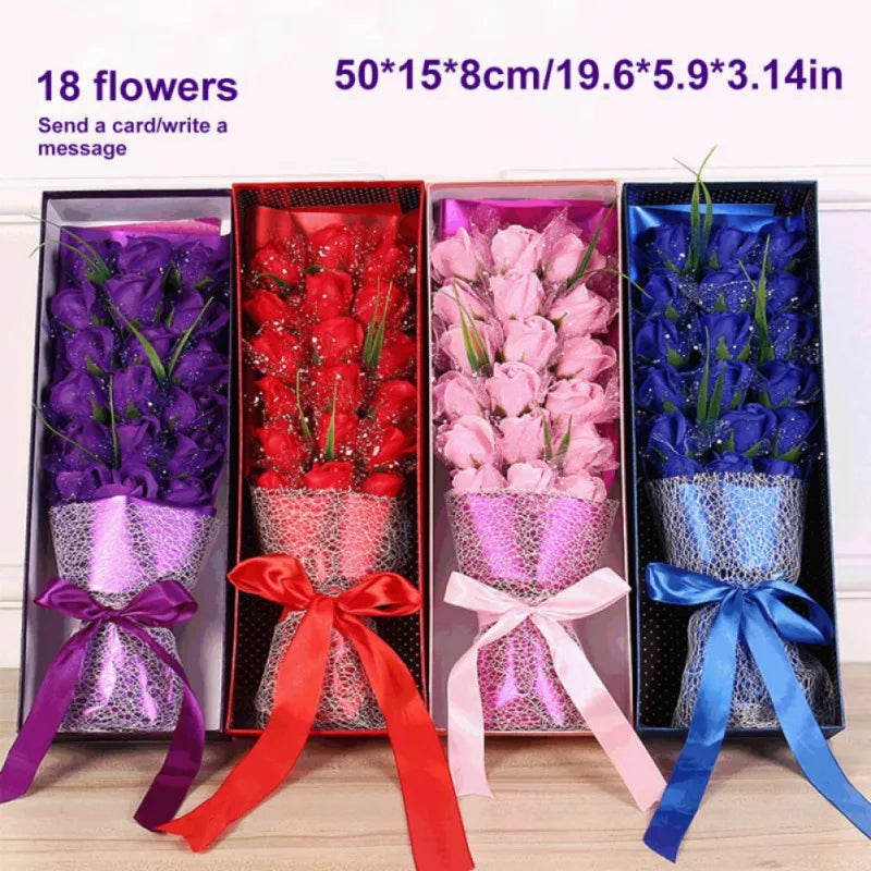 Artificial Flower Rose Bouquet Hand Holding Flower Valentine'S Day Gift for Mother Girlfriend Birthday Christmas Gift