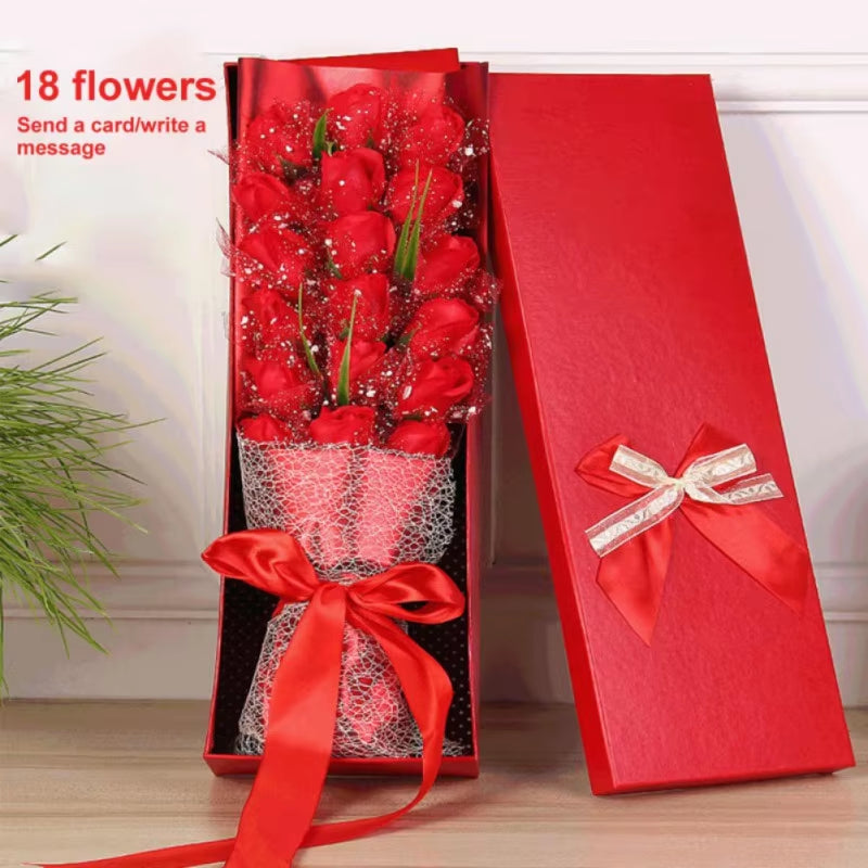 Artificial Flower Rose Bouquet Hand Holding Flower Valentine'S Day Gift for Mother Girlfriend Birthday Christmas Gift